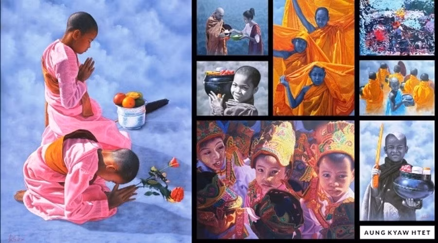 tranh cua hoa si nguoi myanmar aung kyaw htet tro lai voi cong chung viet nam hinh 5