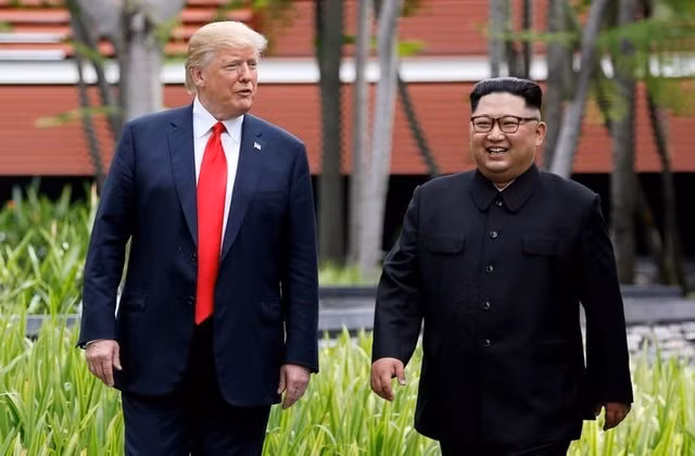 Tổng thống Mỹ Donald Trump và nhà lãnh đạo Triều Tiên Kim Jong-un. Ảnh: Reuters
