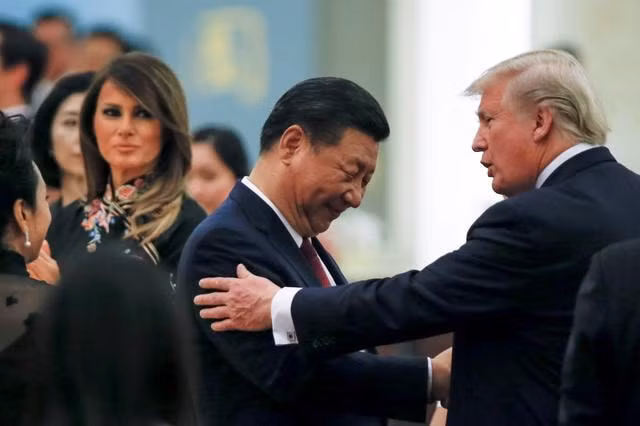 Tổng thống Mỹ Donald Trump và Chủ tịch Trung Quốc Tập Cận Bình. Ảnh: Reuters