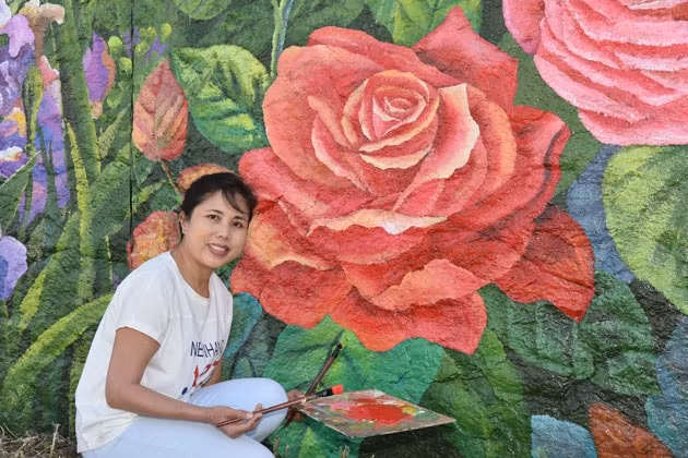 Họa sĩ Nguyễn Thu Thủy. Ảnh: Báo nhandan