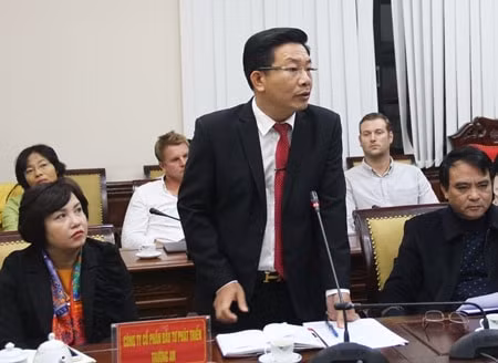 Ông Trần Văn Dĩnh, Chủ tịch Hội đồng Quản trị, Tổng Giám đốc Công ty Cổ phần Đầu tư phát triển Trường An. Ảnh: NH