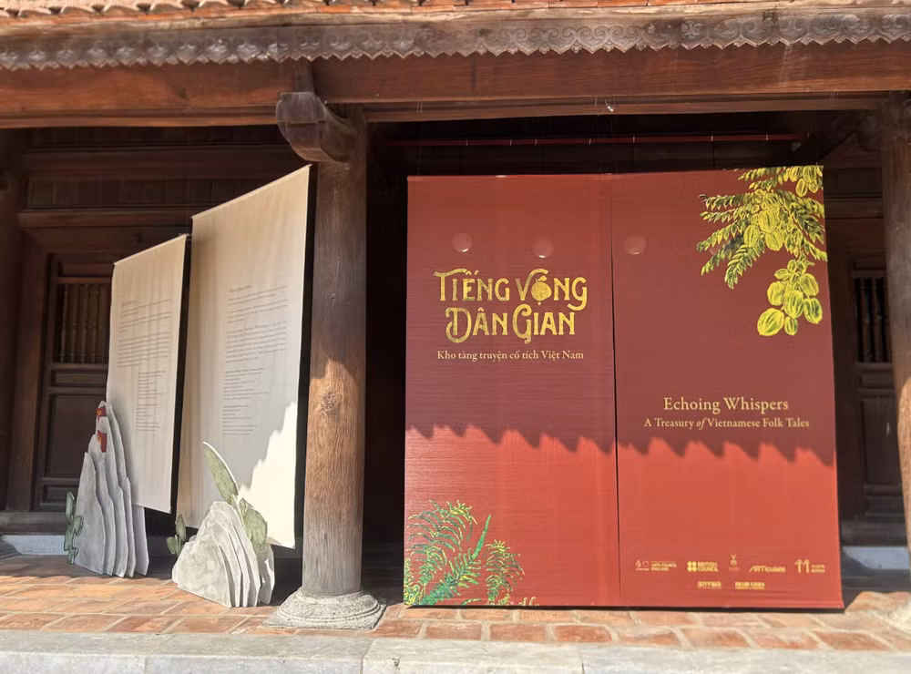Triển lãm diễn ra tại khu vực Nhà Thái học, Văn Miếu - Quốc Tử Giám. Ảnh: Diệu Thương