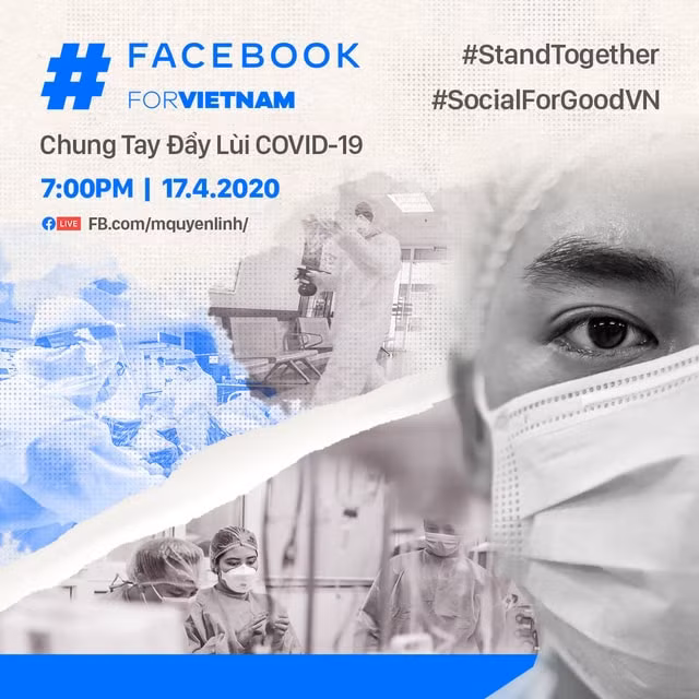 Nghệ sĩ livestream chung tay đẩy lùi dịch bệnh COVID-19 (Ảnh facebook)