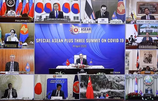 Hội nghị Cấp cao đặc biệt ASEAN+3 về ứng phó dịch bệnh COVID-19. Ảnh: TTXVN