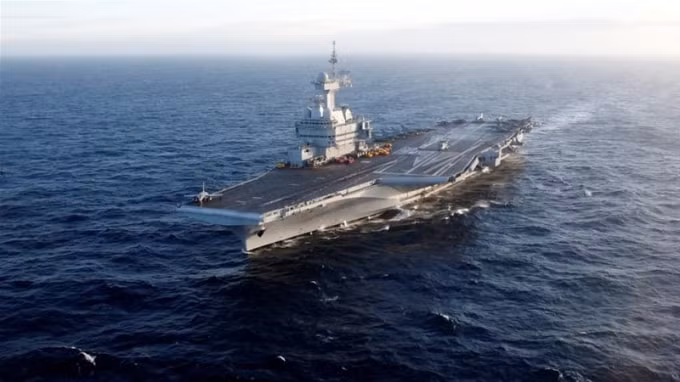 Tàu sân bay Charles de Gaulle của Pháp. Ảnh: aljazeera