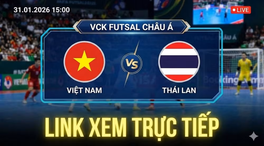 VCK Futsal Châu Á - Việt Nam vs Thái Lan