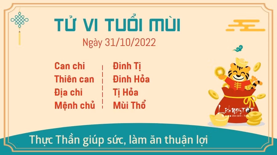 tu vi hom nay 31 10 2022 thu 2 ngay 7 10 am lich cua 12 con giap hinh 8
