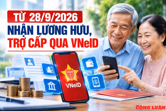 Người dân chuẩn bị nhận lương hưu, trợ cấp qua VNeID
