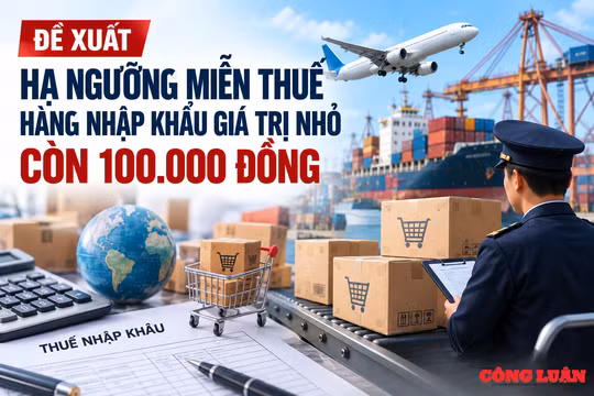 Đề xuất hạ ngưỡng miễn thuế hàng nhập khẩu giá trị nhỏ còn 100.000 đồng