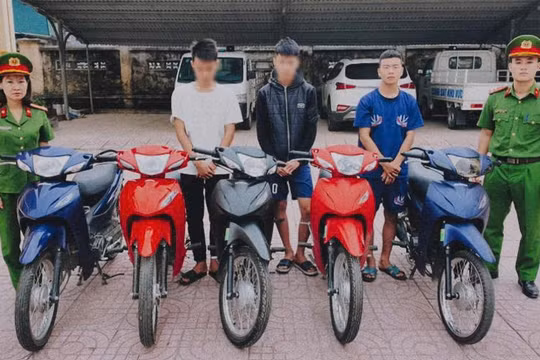 Hà Tĩnh: Làm rõ nhóm thanh thiếu niên thực hiện 9 vụ trộm cắp xe máy