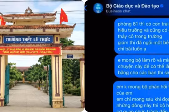 Quảng Trị: Khởi tố 2 giáo viên liên quan gian lận tại điểm thi Trường Trung học phổ thông Lê Trực