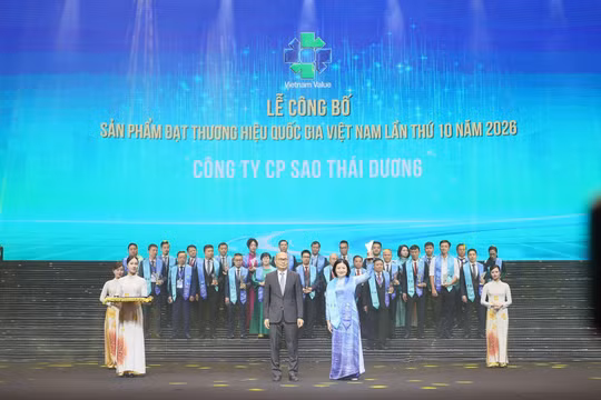 Sao Thái Dương tiếp tục được vinh danh Thương hiệu quốc gia Việt Nam 2026