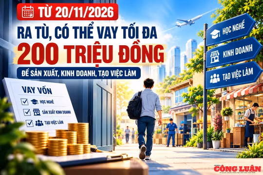 Người chấp hành xong án phạt tù có thể vay tối đa 200 triệu đồng