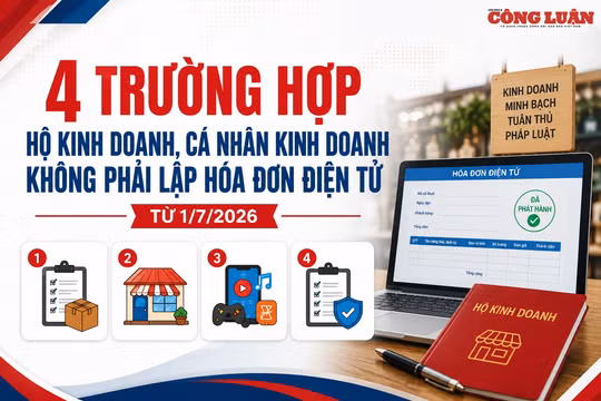 4 trường hợp hộ kinh doanh, cá nhân kinh doanh không phải lập hóa đơn điện tử theo quy định mới