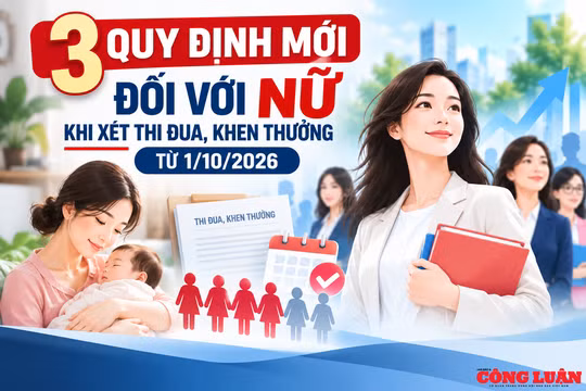 3 quy định mới đối với nữ khi xét thi đua, khen thưởng từ 1/10