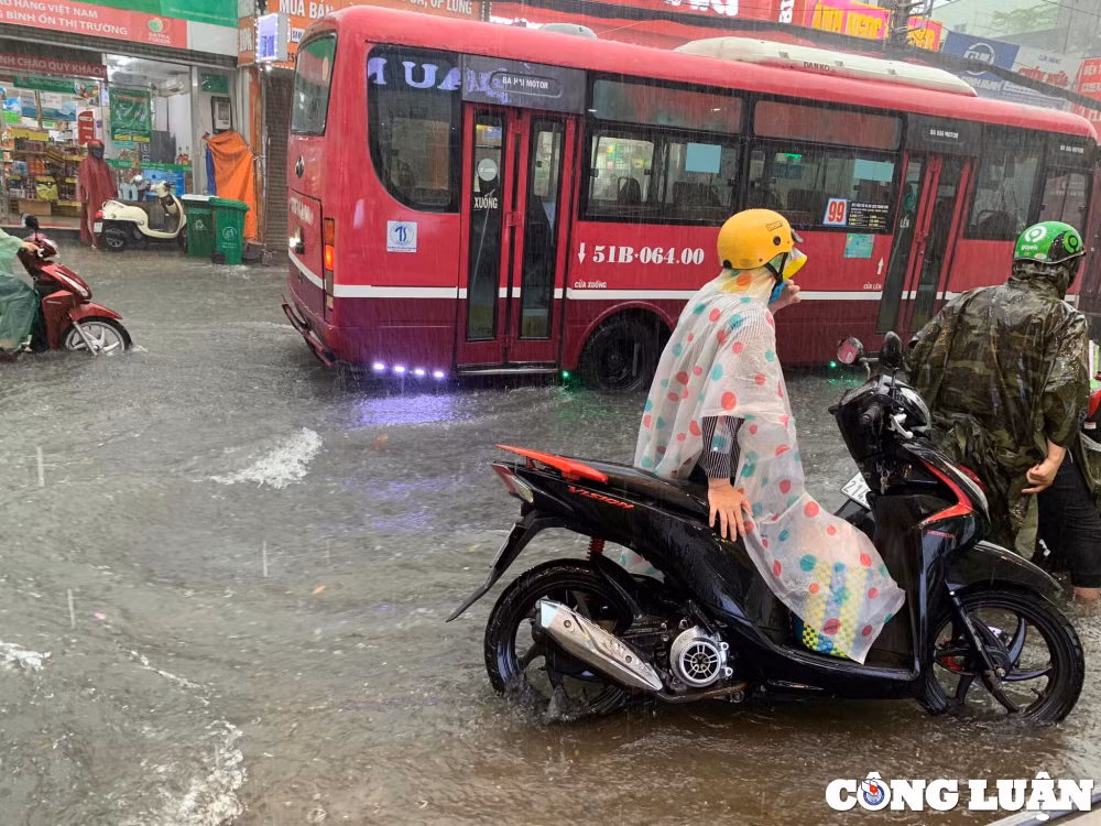 duong o tp thu duc menh mong nuoc sau con mua lon nguoi dan tu tay moi rac tai cong thoat nuoc hinh 2