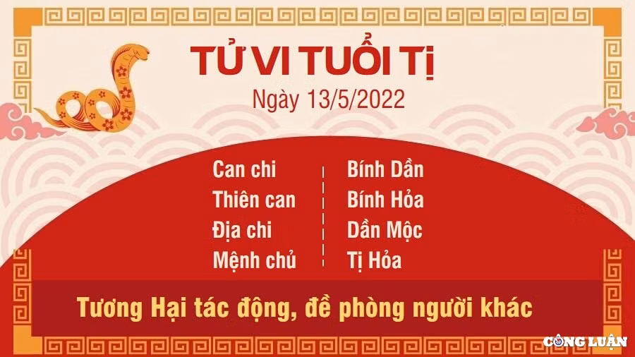 tu vi 13 5 2022 hom nay thu 6 ngay 13 4 am lich cua 12 con giap hinh 6