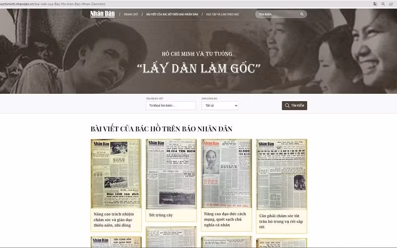 bao nhan dan ra mat trang thong tin ho chi minh va tu tuong lay dan lam goc hinh 2