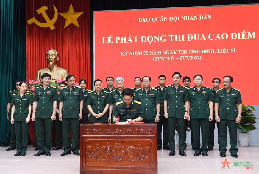 bao quan doi nhan dan phat dong dot thi dua cao diem ky niem 75 nam ngay thuong binh liet si hinh 1