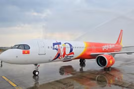 Tàu bay mang biểu tượng kỷ niệm 50 năm quan hệ ngoại giao Việt Nam – Pháp đã về tới TP. Hồ Chí Minh sau hành trình cảm xúc
