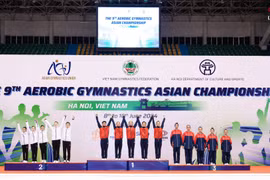 Việt Nam giành vị trí Nhất toàn đoàn giải vô địch Thể dục Aerobic châu Á lần thứ IX