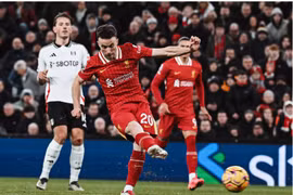 Liverpool chia điểm đáng tiếc với Fulham ở vòng 16 Ngoại hạng Anh