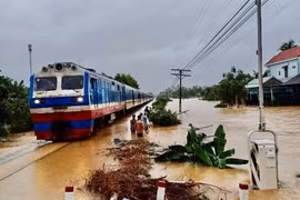 Ngành đường sắt nhận vận chuyển miễn phí hàng hóa cứu trợ nhân dân vùng lũ