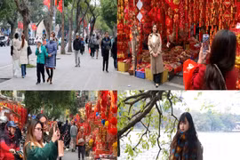Giới trẻ háo hức dạo phố, chụp ảnh trải nghiệm tiết trời "rét ngọt" Hà Nội