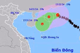 Bão số 8 đang suy yếu dần trên Biển Đông