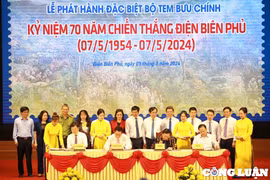 Phát hành bộ tem đặc biệt kỷ niệm 70 năm chiến thắng Điện Biên Phủ 