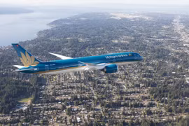 Vietnam Airlines khai thác “siêu máy bay thân rộng” Boeing 787 chặng Hà Nội - Singapore