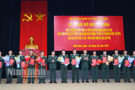 Công bố Quyết định tổ chức lại cơ quan Bộ Chỉ huy Quân sự tỉnh Ninh Bình