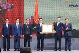 Huyện Mỹ Đức đón nhận huyện đạt chuẩn nông thôn mới