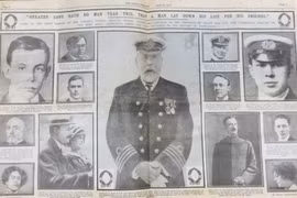 Tờ báo đưa tin tàu Titanic bị chìm được phát hiện sau tủ quần áo sau 112 năm
