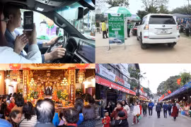 Du khách thích thú khi không phải dùng tiền mặt tại Phủ Tây Hồ