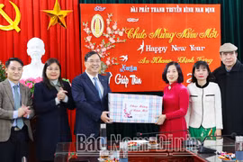 Lãnh đạo tỉnh Nam Định thăm, chúc Tết các đơn vị làm nhiệm vụ đêm Giao thừa