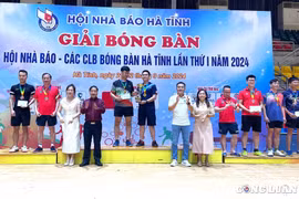 Giải Bóng bàn Hội Nhà báo - các CLB Hà Tĩnh lần I năm 2024 thành công tốt đẹp