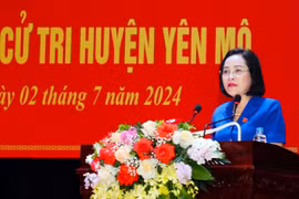 Phó Chủ tịch Quốc hội Nguyễn Thị Thanh tiếp xúc cử tri tại huyện Yên Mô, Ninh Bình