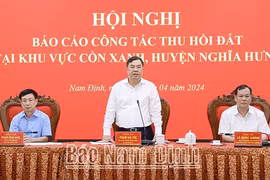 Ban Thường vụ Tỉnh ủy Nam Định luôn sẵn sàng tiếp, đối thoại với các hộ dân khu vực Cồn Xanh