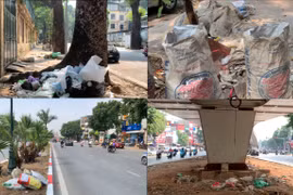 Hà Nội: Hè phố, gầm cầu vượt ngang nhiên thành nơi đổ phế thải