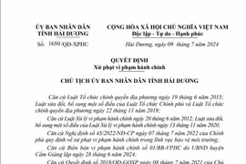 Xả thải vượt chuẩn, Công ty Hanoi Green Foods bị xử phạt 330 triệu đồng