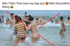 Thanh Hóa: Hình ảnh cô gái khỏa thân tắm biển Sầm Sơn là cắt ghép