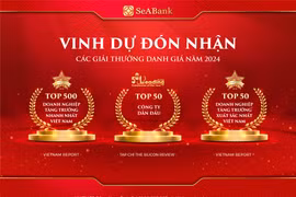 SeABank lần thứ 5 được vinh danh trong Top 500 doanh nghiệp tăng trưởng nhanh nhất Việt Nam