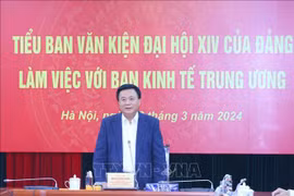 Tiểu ban Văn kiện Đại hội XIV của Đảng làm việc với Ban Kinh tế Trung ương