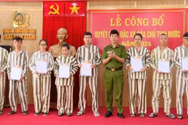 Công an tỉnh Ninh Bình công bố quyết định đặc xá năm 2024