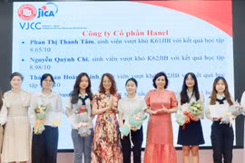 Hanel tài trợ học bổng sinh viên vượt khó và xuất sắc năm học 2023 – 2024 của Viện Phát triển nguồn nhân lực Việt Nam – Nhật Bản VJCC