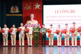 Công an tỉnh Nam Định kiện toàn tổ chức bộ máy, cán bộ theo kế hoạch sắp xếp đơn vị hành chính