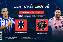 Xem Messi tái xuất, cứu Inter Miami ở tứ kết lượt về CONCACAF Champions Cup 2024, trực tiếp trên TV360