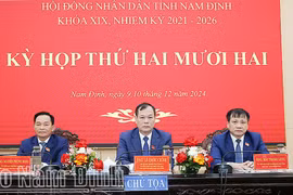 Khai mạc kỳ họp thường lệ cuối năm HĐND tỉnh Nam Định khóa XIX