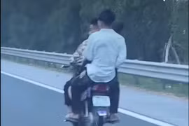 Xử phạt nhóm thanh niên 'kẹp 3' trên cao tốc Hà Nội - Hải Phòng